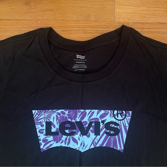 NWOT Levi’s Tropical Print Logo T-Shirt Size XXL - Picture 1 of 4